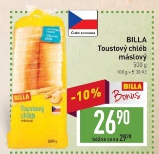Toustový chléb Billa