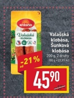 Valašská klobása Krásno