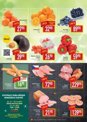 akční leták BILLA 27.12.2023-31.12.2023