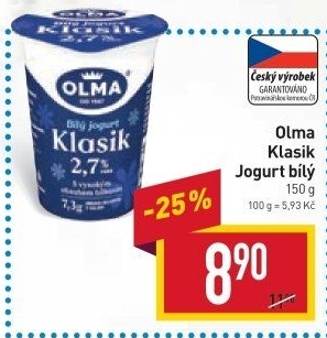 Bílý jogurt Klasik Olma