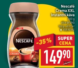 Instantní kávy Nescafé Crema