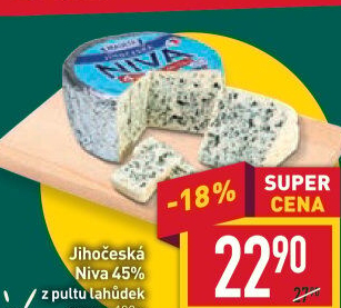 Sýr Niva Jihočeská 45% Madeta