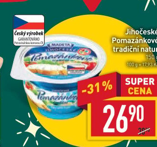 Tradiční pomazánkové Jihočeské Madeta