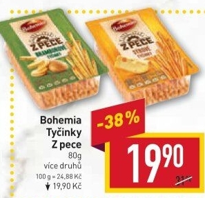 Tyčinky Z pece Bohemia Chips