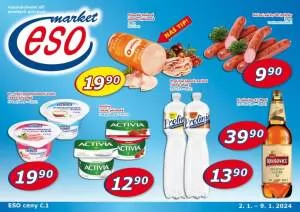 akční leták ESO MARKET 2.1.2023-9.1.2023