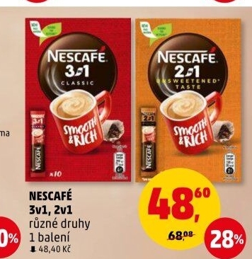 Instantní káva porcovaná 3v1 Nescafé