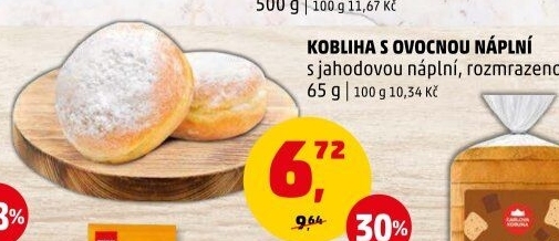 Kobliha s ovocnou náplní