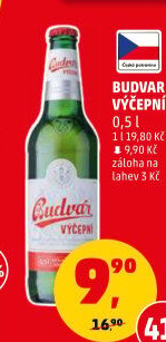 Pivo světlé výčepní Budweiser Budvar