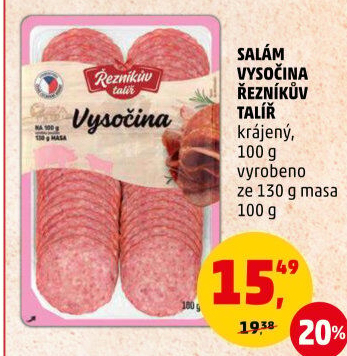 Salám Vysočina Řezníkův talíř