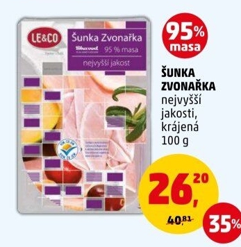 Šunka Zvonařka nejvyšší jakosti LE&amp