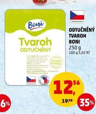 Tvaroh měkký odtučněný Boni