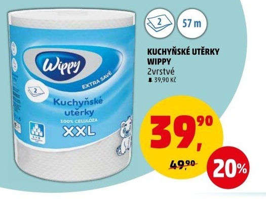 Utěrky kuchyňské 2vrstvé XXL Wippy