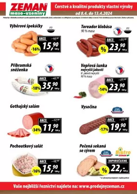 akční leták ZEMAN maso - uzeniny 8.4.2024-13.4.2024