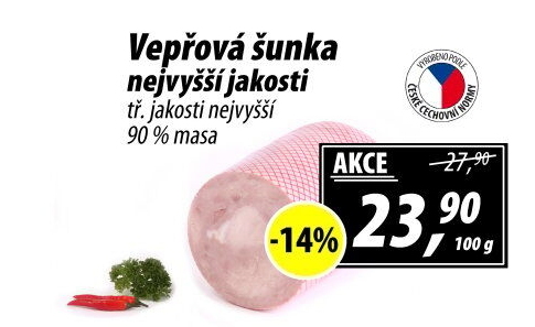 Šunka vepřová nejvyšší jakosti