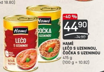 Lečo s uzeninou Hamé - konzerva
