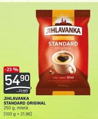 Mletá káva Standard Jihlavanka