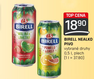 Nealkoholické pivo ochucené Birell
