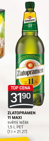 Pivo světlý ležák 11° Zlatopramen