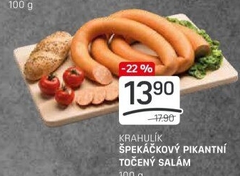 Salám špekáčkový pikantní točený Krahulík