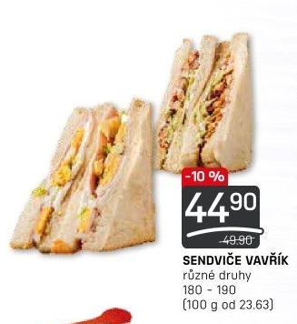 Sendvič Lahůdky Vavřík