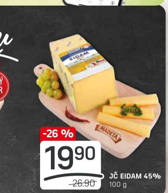 Sýr Eidam Jihočeský 45% Madeta