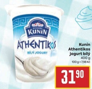 Bílý jogurt řeckého typu Athentikos Mlékárna Kunín