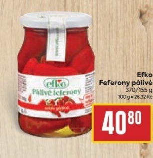 Feferony pálivé Efko