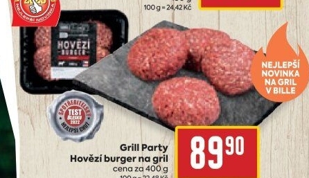 Hovězí burger Grill Party