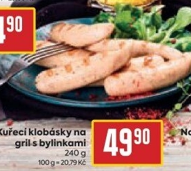 Kuřecí grilovací klobásky s bylinkami
