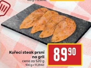 Kuřecí prsní steak na gril