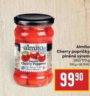 Papriky plněné sýrem Almito