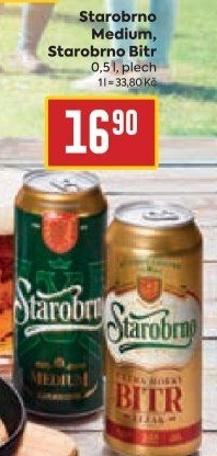 Pivo světlý ležák 11° Medium Starobrno
