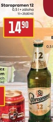 Pivo světlý ležák 12° Staropramen