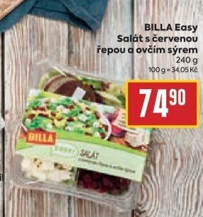 Salát s červenou řepou a ovčím sýrem Easy Billa