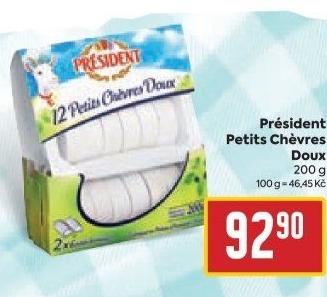 Sýr kozí Petits Chévres Doux Président