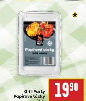 Tácky papírové Grill Party