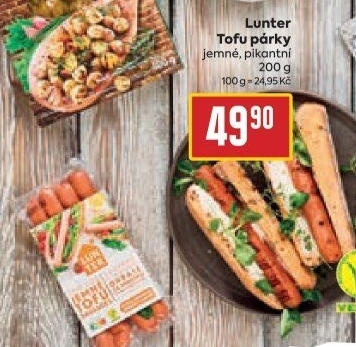 Tofu jemné párky Lunter