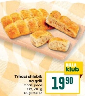 Trhací chlebík na gril