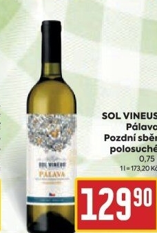 Víno Pálava Sol Vineus - pozdní sběr