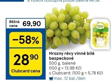 Hrozny bílé bezsemenné The Grower'