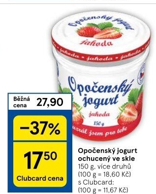 Jogurt ochucený Opočenský Bohemilk