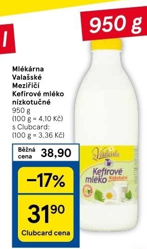 Kefírové mléko neochucené Mlékárna Valašské Meziříčí