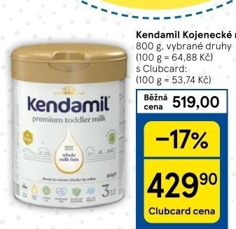 Kojenecká výživa Kendamil