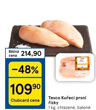 Kuřecí prsní řízky Tesco