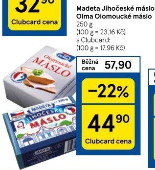 Máslo Jihočeské Madeta