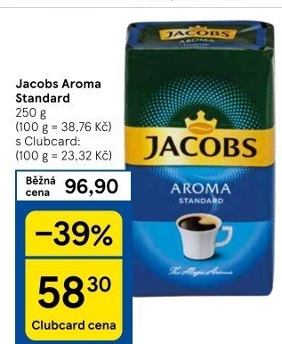 Mletá káva Jacobs Aroma Standard
