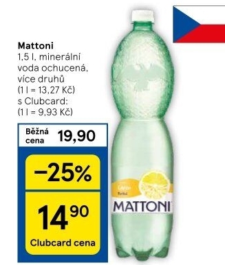 Ochucená voda Mattoni
