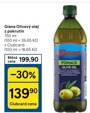 Olivový olej z pokrutin Giana