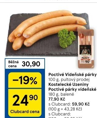 Párky vídeňské poctivé