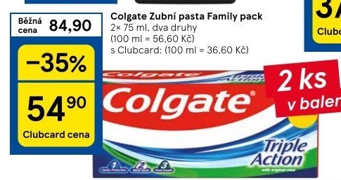 Pasty na zuby Colgate